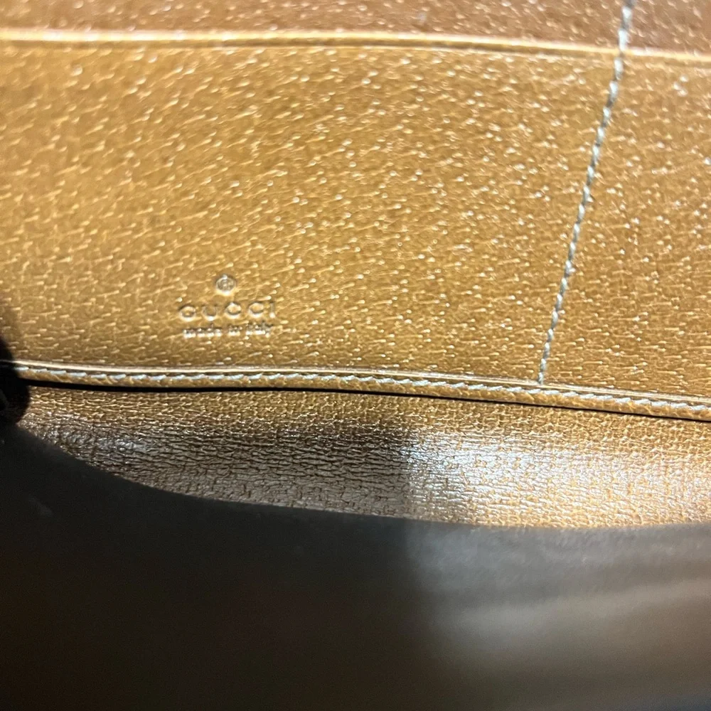 Authentic Gucci PROJECT Beige and Brown Monogram GG Zip Around Wallet - Picture 9 of 9